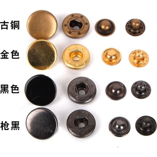 All Colors 15mm Metal Press Studs Buttons Snap Fasteners, Manual Installation Tool - Install Metal Snap Buttons