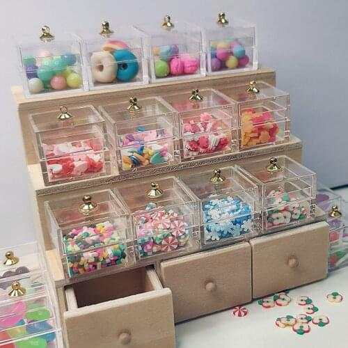 Mini Candy Bear Jelly food Dollhouse Miniature Supermarkt Snoep Doos Display Rack for Barbies Blyth Doll Housep Kitchen Toy
