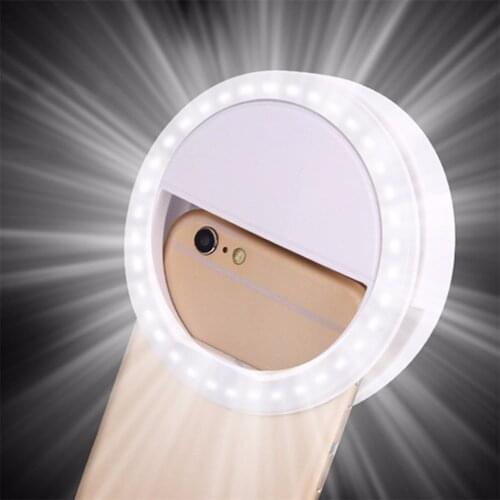 Selfie Beauty Phone Ring Light Led Ring Light Phone Fill Light Mobile Phone Three-Speed Selfie Live USB Charging
