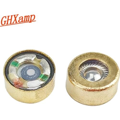 GHXAMP 8 mm 16Ohm Earphone Speaker Unit In-ear Gold-plated Titanium Film Headset Speaker Driver Repair Diy Headset Audio Parts