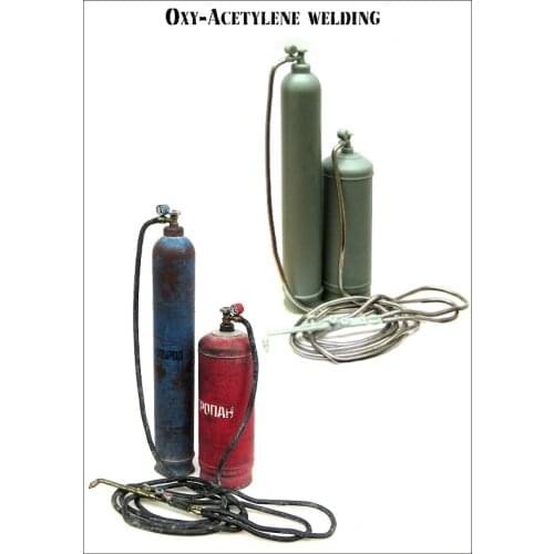 New Unassembled 1/35 Soviet oxy acetylene welding Resin Kit DIY Toys Unpainted resin model