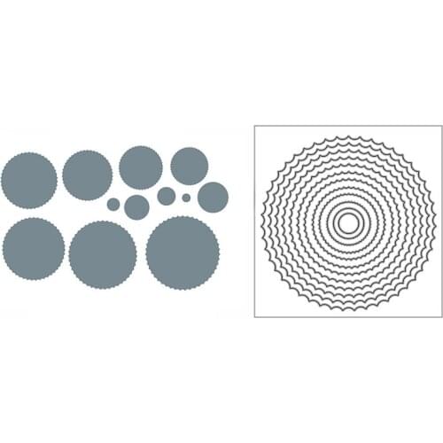 New Big Inverted Scalloped Circles Craft Embossing Mold 2021 Metal Cutting Dies for DIY Decor Scrapbooking Album Card Making Set