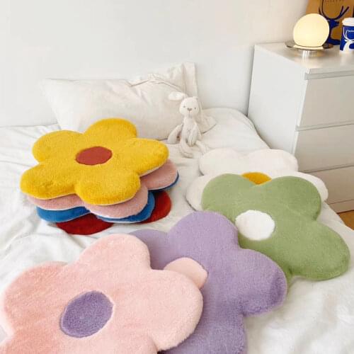 One cushion flower shape solid color cushion dining chair cushion sofa pillow home decoration 50x50cm