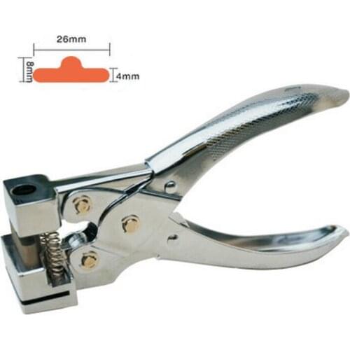 Metal Single Hole Puncher Hand Card Punch T-Shape Hole PVC Card Paper Card Manual Slot Puncher Cutter,26x8x4mm ID Cutter