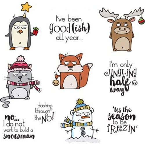 Holiday Clear Stamps With Metal Cutting dies for DIY Scrapbooking Paper Cards Silicone Transparent Stempels Seal New