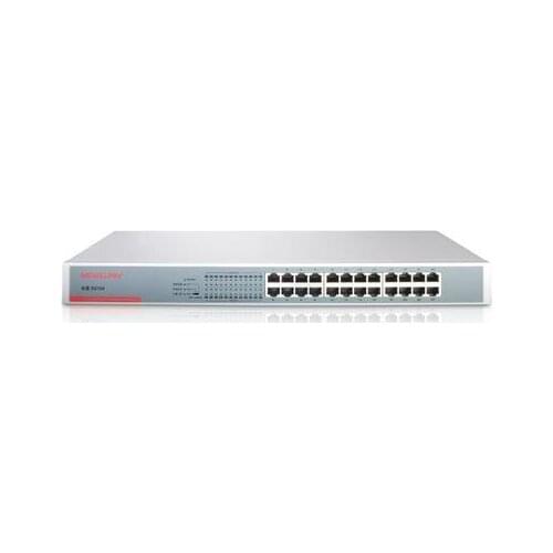 MERCURY SG124 24 RJ45 Port Gigabit Network Switch 10/100/1000Mbps Ethernet Auto MDI/MDIX for Enterprise Dedicated Steel Din Rack