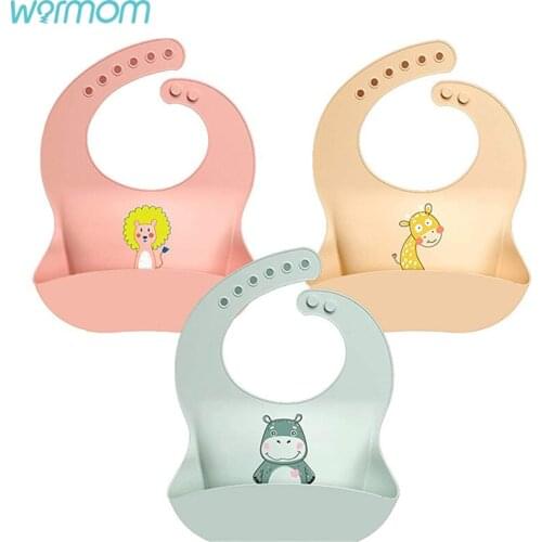 Silicone Baby Baby Eating Bib Waterproof Three-dimensional Super Soft Meal Pocket Childrens Large Saliva Pocket No-wash