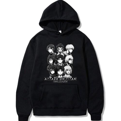 Anime Attack on Titan Sweatshirt Final Season Hoodie Casual Sweatshirts Harajuku Streetwear Men Women Long Sleeve Clothes