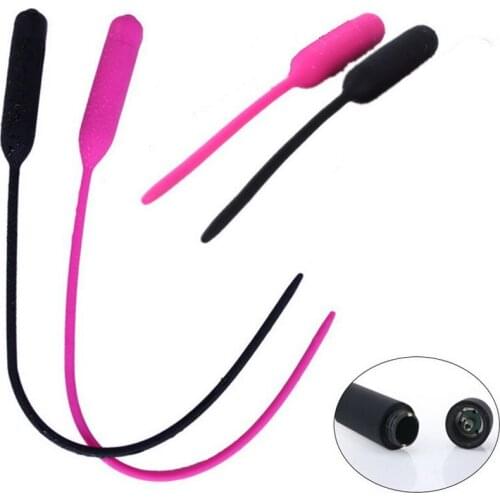 Urethral Vibrator Male Masturbator Sex Toys Silicone Vibrating Penis Plug Urethral Sounds Dilators Sex Products For Men