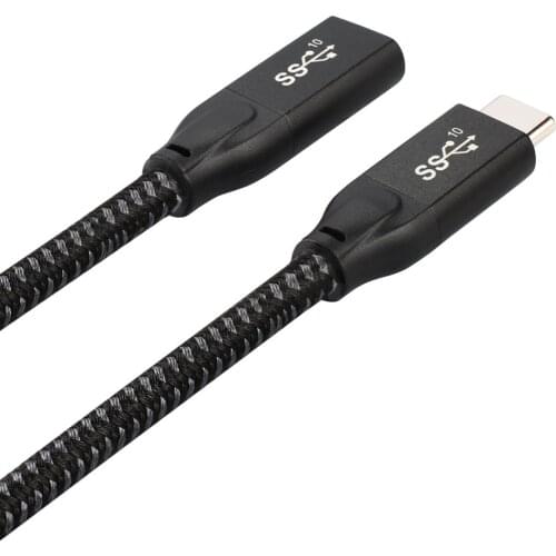 USB3.1 double-sided 10Gbps supports fast charging audio and video Type-C male to female extension cable