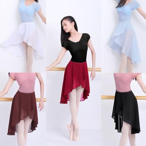 Ballet Skirt Women Adult Long Wrap Chiffon Skirt Ballet Tutu Skate Skirt Adjustable Buckles Ballerina юбка Dance Wear