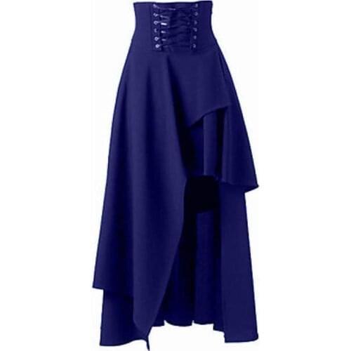 Hitmebox 2019 Womens High Waist London Retro Victorian Steampunk Gothic Vintage Long Maxi Skirts Halloween Costumes Party Skirt