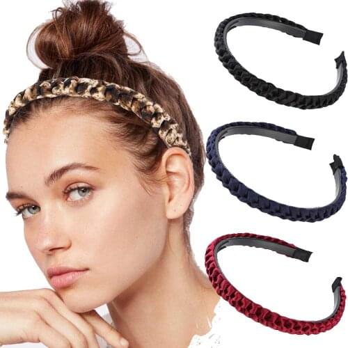 Haimeikang Braided Toothed Headband Hairbands Women Non-slip Colorful Bezel Hair Bands Girls Fashion Hair Hoop Hair Accessories