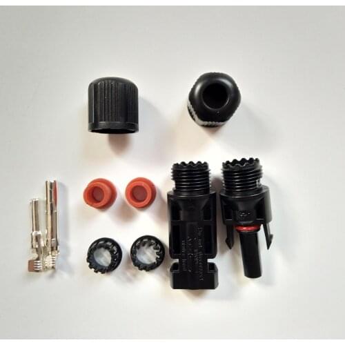 1pair x PV T Branch parallel connection 30A 1000V Electrical PV Connector Photovoltaic 2pcs solar Panel Cable Wire Connect