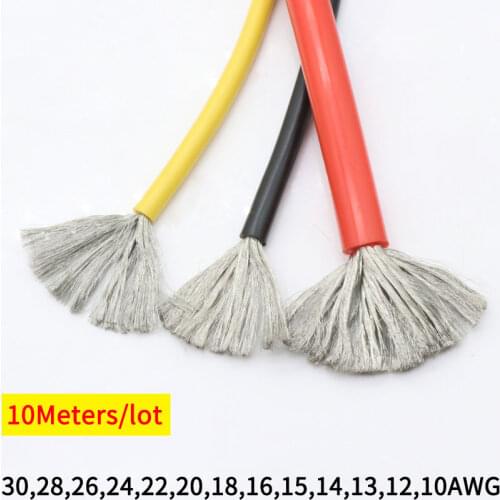 24AWG 22WAG 20AWG Silicone Gel Rubber Wire Flexible Cable High Temperature Insulated Copper Ultra Soft Electron DIY Line Color