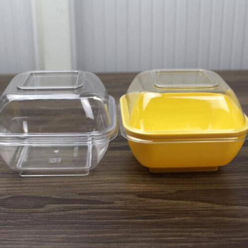 20pcs Square Plastic Cupcake Mousse Packing Cake Box Disposable Transparent Dessert Cup Favors Boxes Supplies