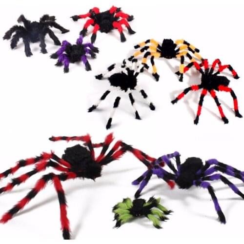 30-125CM New Colorful Spider Halloween Decoration Haunted House Prop Indoor Outdoor Wide 2019 new