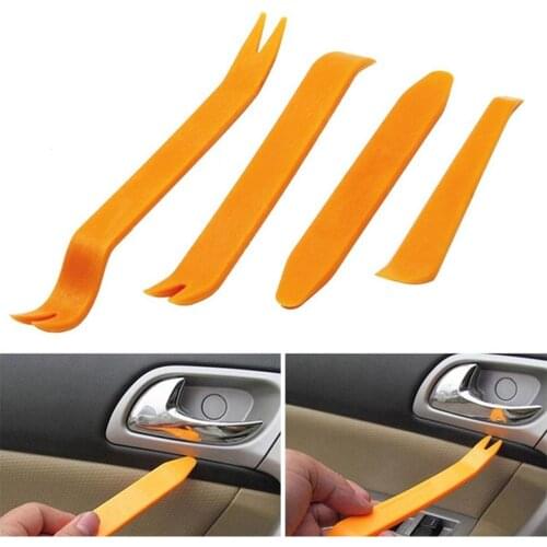 4Pcs Portable Auto Car Radio Panel Door Clip Panel Trim Dash Audio Removal Installer Pry Kit Repair Tool Pry Tool Hand Tools