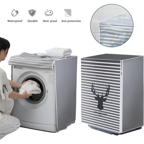 Front Loading Washing Machine Cover Waterproof Dust Cover Drum Automatic Washing Machine Cover Household Goods Decor