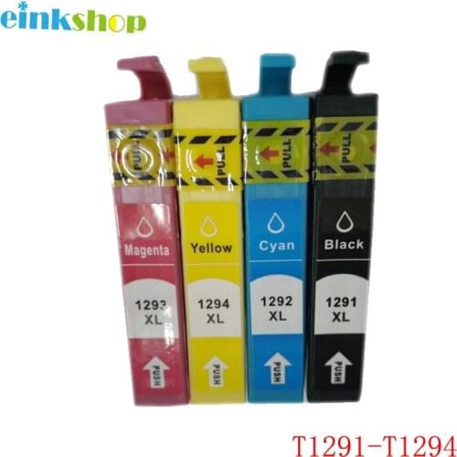 Einkshop T1291 - T1294 Ink Cartridge Full Ink For Epson Stylus SX235W SX230 SX420W SX425W SX430W SX435W SX440W SX445W Printer