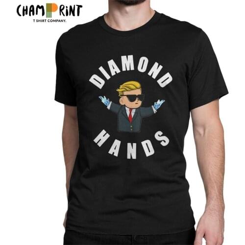 Leisure WSB Diamond Hands T-Shirts Men Gamestop Wallstreetbets GME T Shirts Stock Stonks Trader Meme Tee Shirt Party Tops