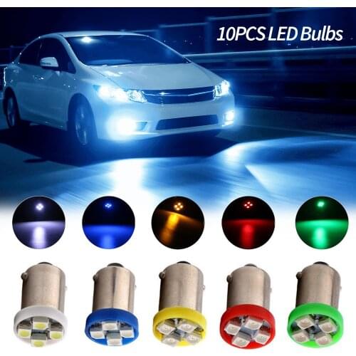 Truck 24V 10 PCS BA9S T4W T11 1210 4 SMD LED Bulbs White Blue Red Green Amber Map Lights 4 LEDs Auto Car Lights Car Accessories