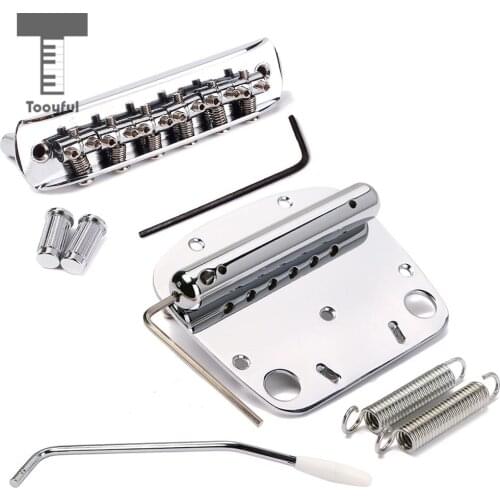 Exquisite 6 String Guitar Tremolo Bridge Tailpiece Set for Jazzmaster Musical Instrument Guitar Replacement Parts Chrome