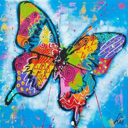 ArtBack 5d diy diamond painting color butterfly pattern full square diamond embroidery 3d full round drill wall sticker