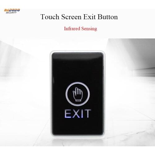 Touch screen exit push button for access control double LED indicator infrared sensing access switch button for Hollow Door