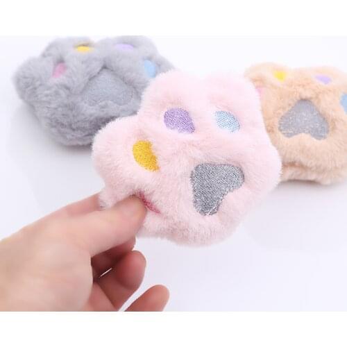 3 Pcs-set Catnip Stuffed Cat Interactive Toy Cat Chew Toy Soft Molar Bite-Resistant Paw Shape Pet Durable Toy for Kitten Supply