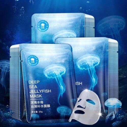 Deep Sea Jellyfish Mask Sheet Deep Moisture Pack Water Nourishment Hydrating Shrinking Pores Smooth Brighten Skin Care