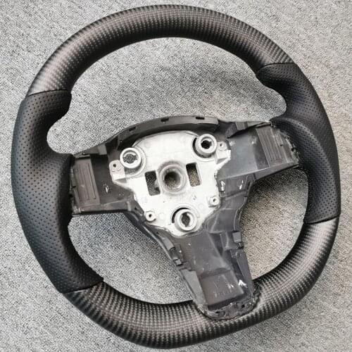 For Tesla Model 3 Model Y 2017 2018 2019 2020 2021 Customized Matte Carbon Fiber Racing Steering Wheel