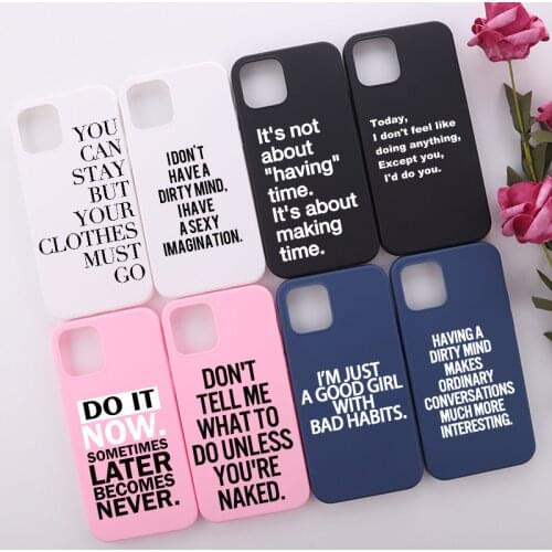 Soft TPU Artistic Cool Quote Funny Words Phone Cover For iPhone 11 12 Pro Max Mini X XS XR 7 8P Shockproof Candy Case Funda