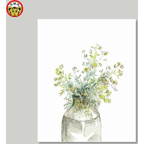 Painting by numbers art paint by number Plant flower modern small fresh painting, your living room is elegant and feminine