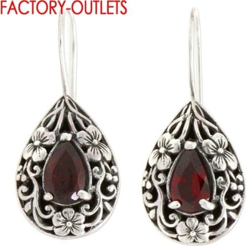 Genuine 925 Sterling Silver Minimalist Water Drop Hoop Earrings For Women Wedding Statement Christmas Jewelry Gift New Mode