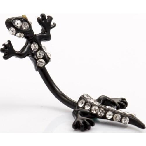 Stainless Steel Anti Allergy Big Gecko Belly Button Ring Fashion Women Belly Button Rings Navel Piercing Body Jewelry