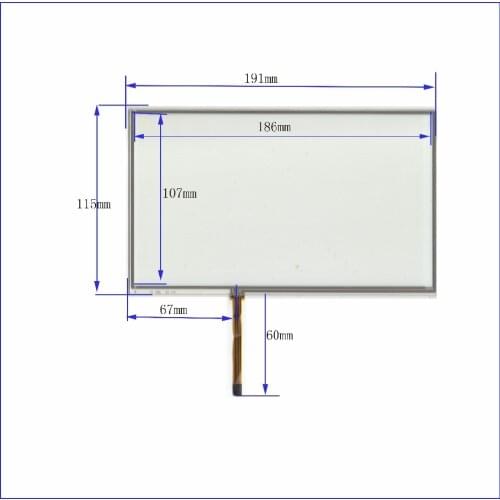 NEW AT 1130 A1 64 8 inch Touch Screen panels 191mm*115mm 4 wire resistive Touch Panel 191*115 BE1130 FOR GPS CAR Freeshipping