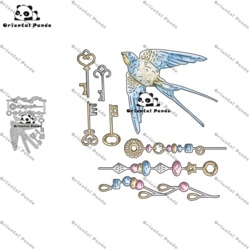 New Dies Vintage Swallow & Charms Metal Cutting Dies diy Dies photo album cutting dies Scrapbooking Stencil Die Cuts Card Making