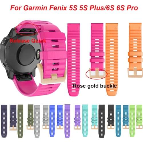 20mm Watchband Strap for Garmin Fenix 6S Pro smart Watch Quick Release Silicone Easy Fit Wrist Band Strap For Fenix 5S/5S Plus