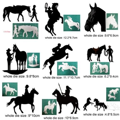 Craft dies Metal cutting dies cut die Man Riding Horse decoration Scrapbooking dies paper craft knife mould blade punch stencils