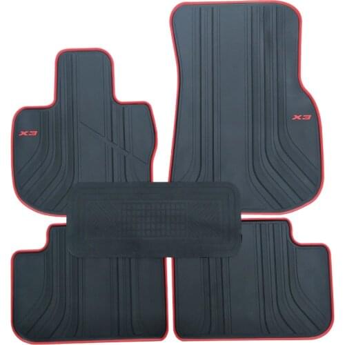 Rubber Car Floor Mats for 2018 Year BMW X3 Cutom No Odor Carpets Waterproof