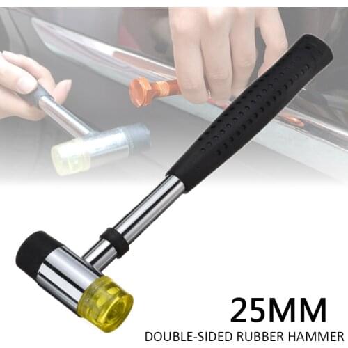 25mm Rubber Hammers Double-sided Soft Rubber Hammers Taps Grip Multifunctional DIY Hand Crafts Tools Carpentrys