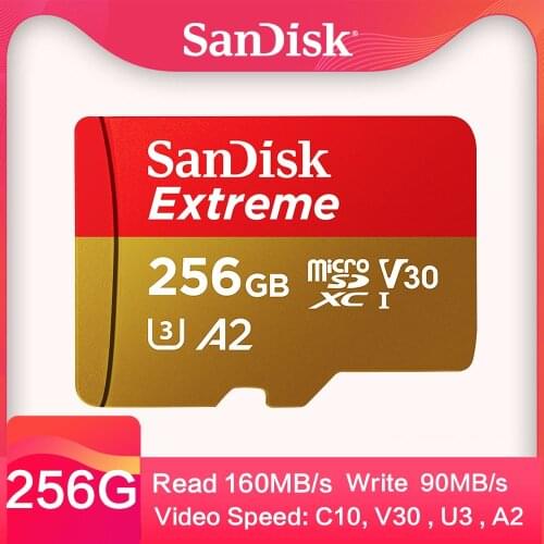 SanDisk SD Memory In Card Stick Reader In Memory 32 GB 128 GB 256 GB Extreme Pro Micro 128 GB Class 10 U 3 Card