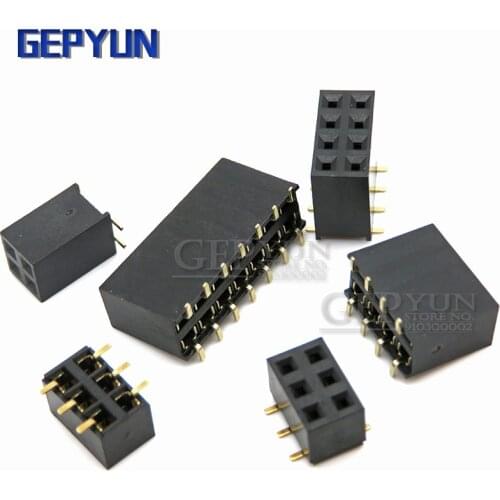 SMT 2.54mm Double Row Female Breakaway PCB Board Pin Header socket Connector Pinheader 2 * 2/3/4/6/10/12/16/20/40Pin For Arduino