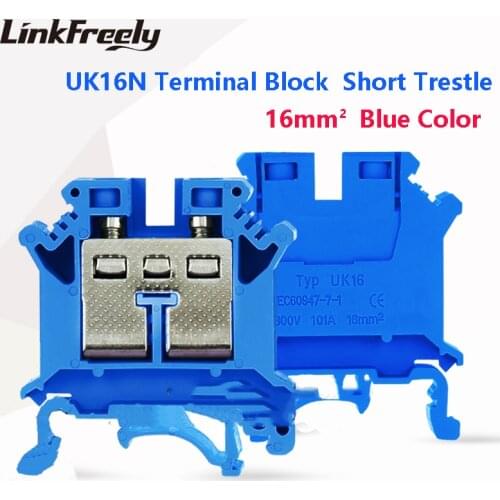 UK16N 2pcs Wire Screw Terminal Connector UK1.5 UK2.5 UK3N UK5N UK6N UK10N UK25N -240N Faston Splice Crimp Terminal
