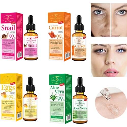 Snail Carrot Eggs Whitening Extract Serum Face Essence Anti Wrinkle Anti Aging Collagen Whitening Moisturizing Face Beauty Aichu