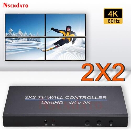 Video Wall controller Processor 2x2 4k 60Hz 1080P 8 Channel 2x1 3x1 1x3 1x2 4x1 1x4 HD Video Screen Stitching Processor Splicer