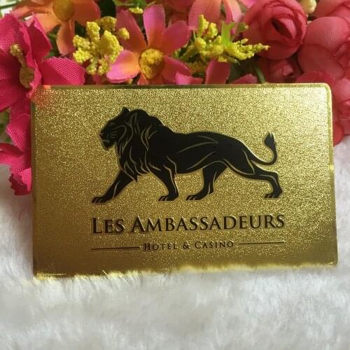 Custom metal business card , golden Deluxe Metal Business Card printing Visit Card,Double-side metallic business cards