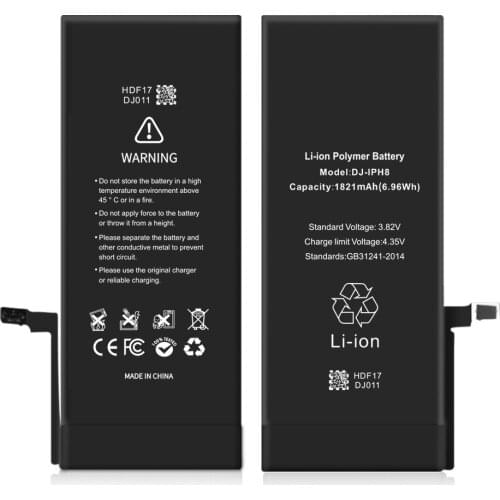 10pcs/lot Best Quality 0 Zero Cycled AAA Battery for iPhone 8 8G 1821mAh 3.82V New in 2018 Genuine Capacity