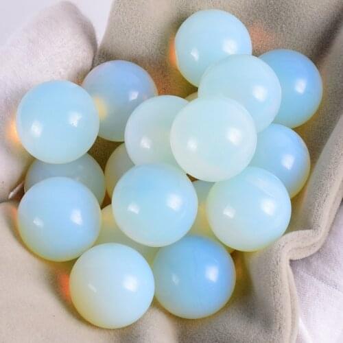 10 pieces/lot Opliate Ball Undrill 18 mm Bead Mini Crystal Ball Crafts Sphere Chakra Healing Reiki Carving Home Decorative
